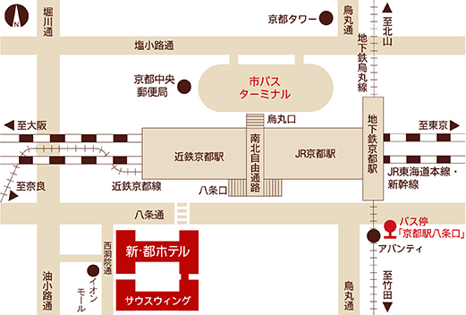 国際交流ホール1,2　地図
