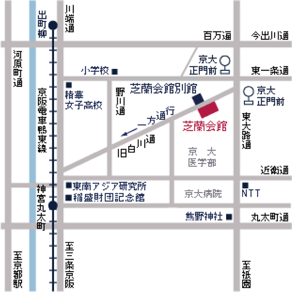 国際交流ホール1,2　地図